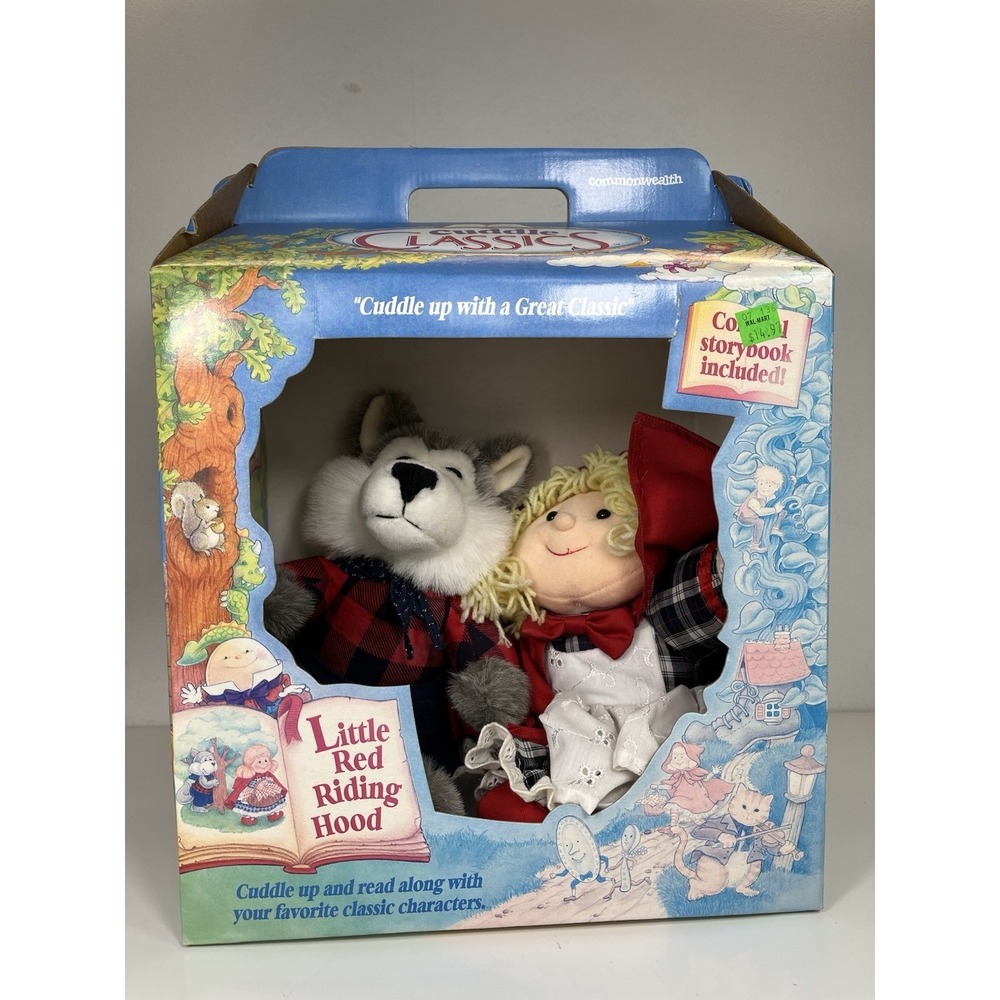 New‎ Cuddle Classics Little Red Riding Hood Plush Commonwealth With Wolf Plush